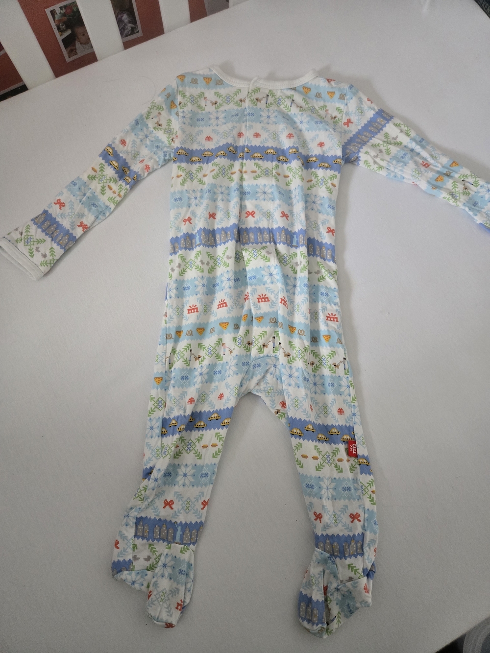 Magnetic Me Light Isle Always Love New York Print Footed One-Piece